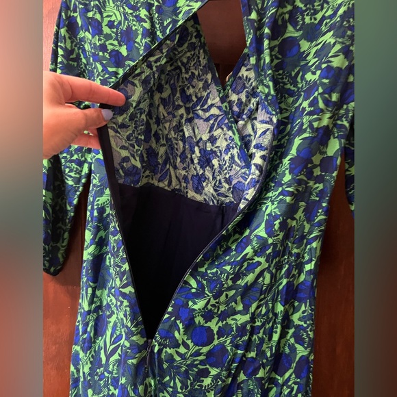 Maeve Anthropologie Floral Print Ruched Faux Wrap Dress Size 2 - Picture 14 of 14